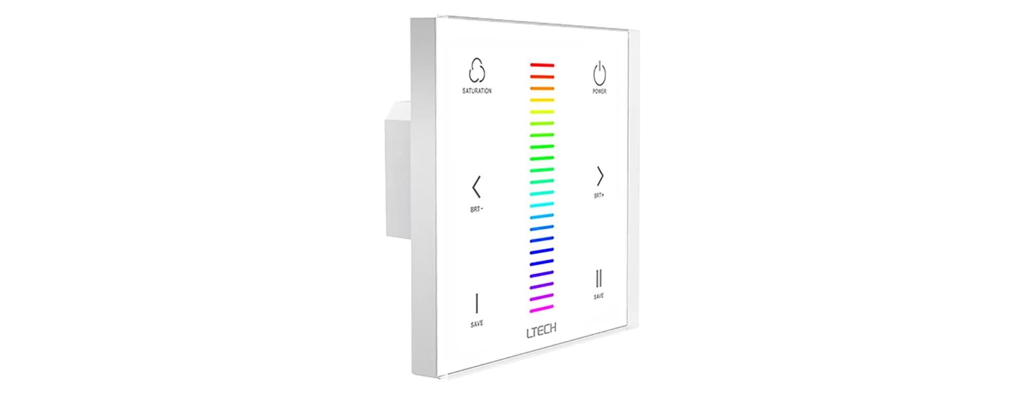 RF2.4GHz RGB Dimming Touch Panel, PWM Power output, 12/24Vdc, 288W 12A, Single/Multi Zone Support. E3  LTECH Touch Panel
